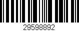 Código de barras (EAN, GTIN, SKU, ISBN): '29598892'