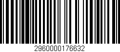 Código de barras (EAN, GTIN, SKU, ISBN): '2960000176632'
