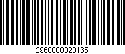 Código de barras (EAN, GTIN, SKU, ISBN): '2960000320165'