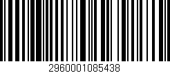Código de barras (EAN, GTIN, SKU, ISBN): '2960001085438'