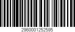 Código de barras (EAN, GTIN, SKU, ISBN): '2960001252595'