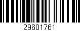 Código de barras (EAN, GTIN, SKU, ISBN): '29601761'
