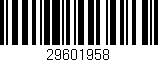 Código de barras (EAN, GTIN, SKU, ISBN): '29601958'
