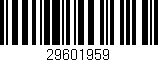 Código de barras (EAN, GTIN, SKU, ISBN): '29601959'