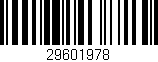 Código de barras (EAN, GTIN, SKU, ISBN): '29601978'