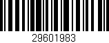 Código de barras (EAN, GTIN, SKU, ISBN): '29601983'