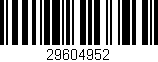Código de barras (EAN, GTIN, SKU, ISBN): '29604952'