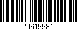Código de barras (EAN, GTIN, SKU, ISBN): '29619981'