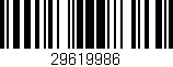 Código de barras (EAN, GTIN, SKU, ISBN): '29619986'