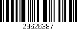 Código de barras (EAN, GTIN, SKU, ISBN): '29626387'