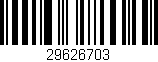 Código de barras (EAN, GTIN, SKU, ISBN): '29626703'