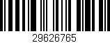 Código de barras (EAN, GTIN, SKU, ISBN): '29626765'