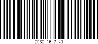 Código de barras (EAN, GTIN, SKU, ISBN): '2962_16_7_40'