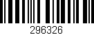 Código de barras (EAN, GTIN, SKU, ISBN): '296326'