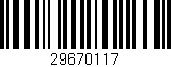 Código de barras (EAN, GTIN, SKU, ISBN): '29670117'