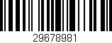 Código de barras (EAN, GTIN, SKU, ISBN): '29678981'