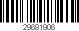 Código de barras (EAN, GTIN, SKU, ISBN): '29681906'