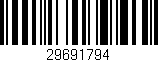 Código de barras (EAN, GTIN, SKU, ISBN): '29691794'