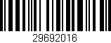 Código de barras (EAN, GTIN, SKU, ISBN): '29692016'