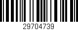 Código de barras (EAN, GTIN, SKU, ISBN): '29704739'