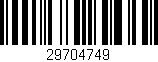 Código de barras (EAN, GTIN, SKU, ISBN): '29704749'