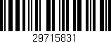 Código de barras (EAN, GTIN, SKU, ISBN): '29715831'