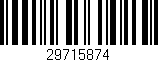 Código de barras (EAN, GTIN, SKU, ISBN): '29715874'