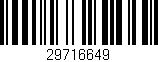 Código de barras (EAN, GTIN, SKU, ISBN): '29716649'