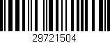 Código de barras (EAN, GTIN, SKU, ISBN): '29721504'