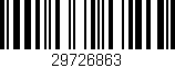 Código de barras (EAN, GTIN, SKU, ISBN): '29726863'