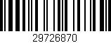 Código de barras (EAN, GTIN, SKU, ISBN): '29726870'