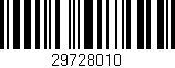 Código de barras (EAN, GTIN, SKU, ISBN): '29728010'