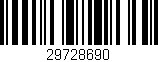 Código de barras (EAN, GTIN, SKU, ISBN): '29728690'