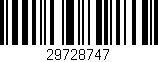 Código de barras (EAN, GTIN, SKU, ISBN): '29728747'
