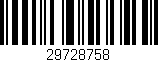 Código de barras (EAN, GTIN, SKU, ISBN): '29728758'