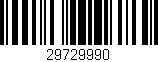 Código de barras (EAN, GTIN, SKU, ISBN): '29729990'