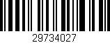 Código de barras (EAN, GTIN, SKU, ISBN): '29734027'