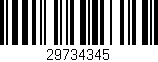 Código de barras (EAN, GTIN, SKU, ISBN): '29734345'