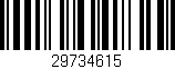 Código de barras (EAN, GTIN, SKU, ISBN): '29734615'