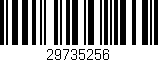 Código de barras (EAN, GTIN, SKU, ISBN): '29735256'
