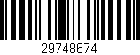 Código de barras (EAN, GTIN, SKU, ISBN): '29748674'