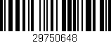 Código de barras (EAN, GTIN, SKU, ISBN): '29750648'