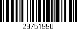 Código de barras (EAN, GTIN, SKU, ISBN): '29751990'