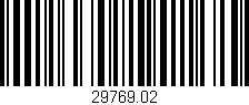 Código de barras (EAN, GTIN, SKU, ISBN): '29769.02'