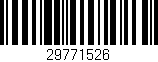 Código de barras (EAN, GTIN, SKU, ISBN): '29771526'