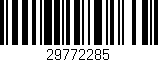 Código de barras (EAN, GTIN, SKU, ISBN): '29772285'