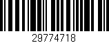 Código de barras (EAN, GTIN, SKU, ISBN): '29774718'
