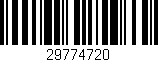 Código de barras (EAN, GTIN, SKU, ISBN): '29774720'