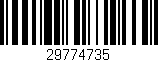 Código de barras (EAN, GTIN, SKU, ISBN): '29774735'