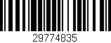 Código de barras (EAN, GTIN, SKU, ISBN): '29774835'